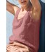 Solid Sleeveless U  neck Casual Tank Top For Women