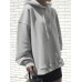 Women Solid Color O  Neck Long Sleeve Narrow Cuff Casual Hooded Sweatshirt